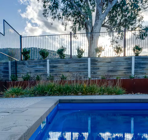 Retaining Walls at Trueline Pool Fencing Albury Wodonga
